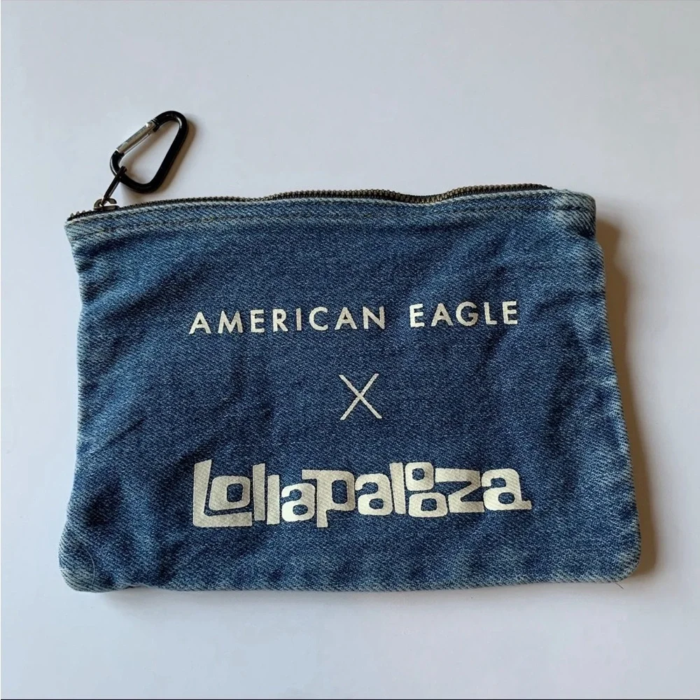 American Eagle Outfitters 2018 Lollapalooza Denim Blue Pouch